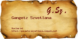 Gangetz Szvetlana névjegykártya
